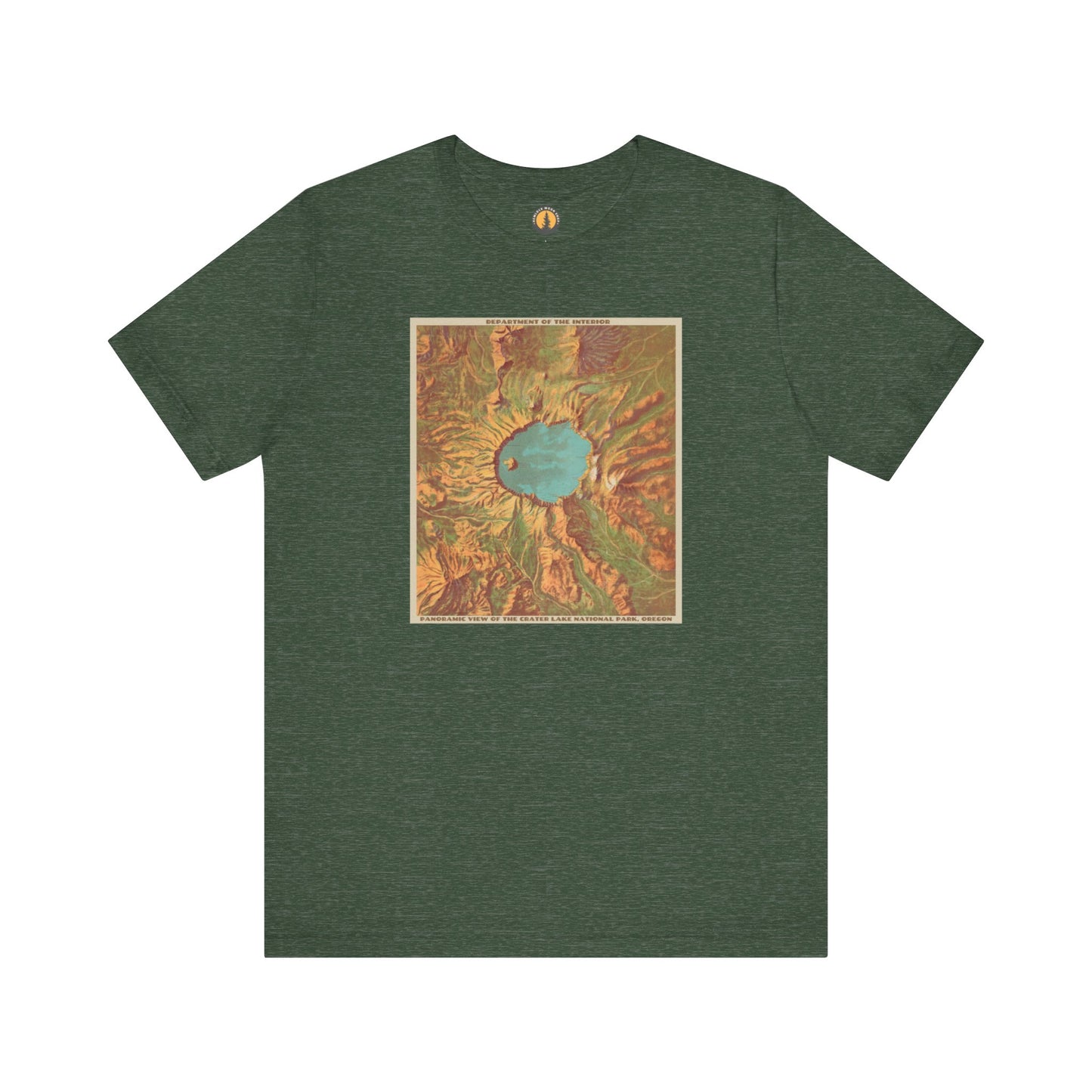 Crater Lake Vintage Map Tee
