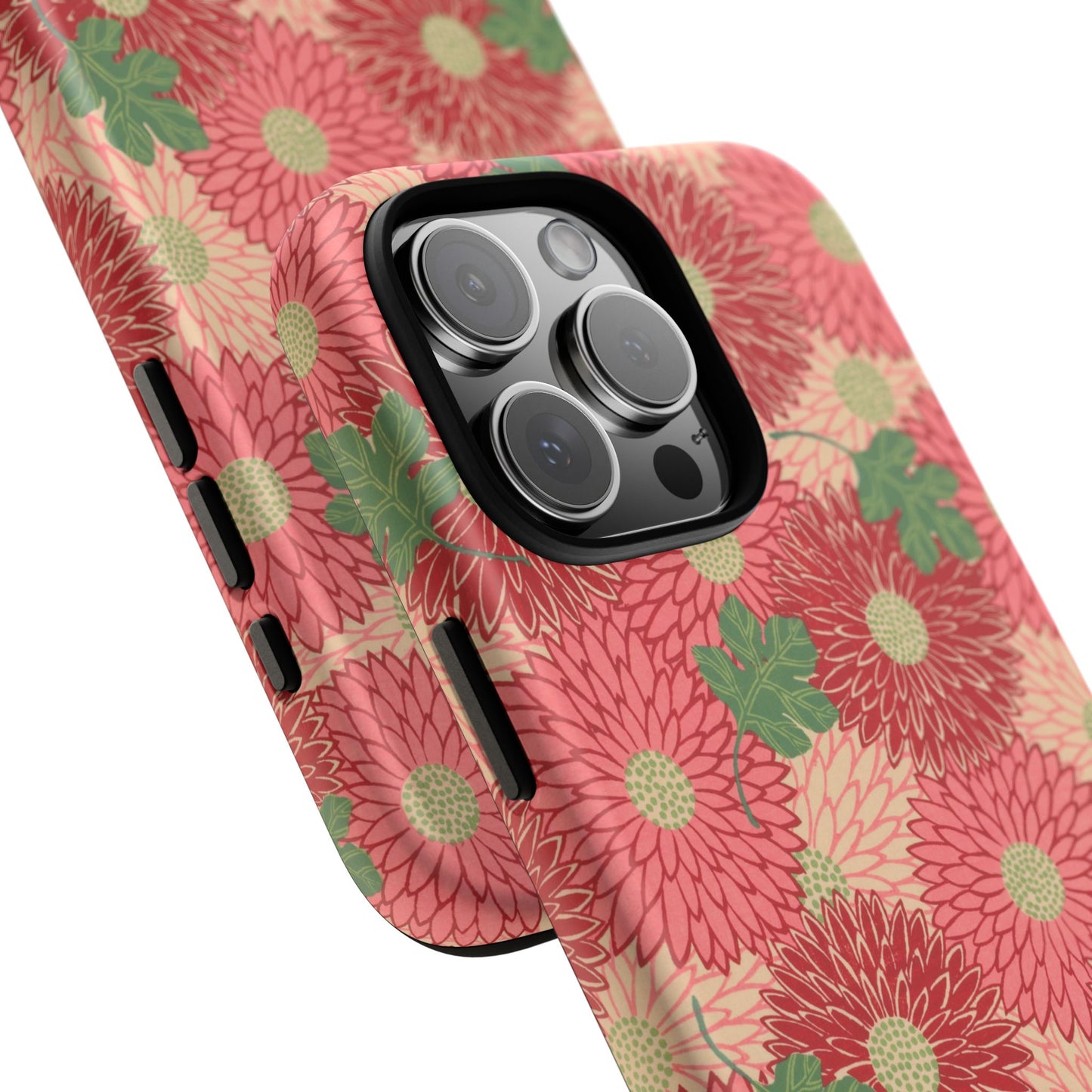 Pink Chrysanthemums Vintage iPhone Case
