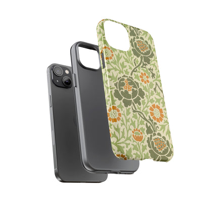 Olive & Orange Vintage Botanical iPhone Case