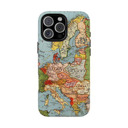 Wanderlust Vintage Map of Europe iPhone Case