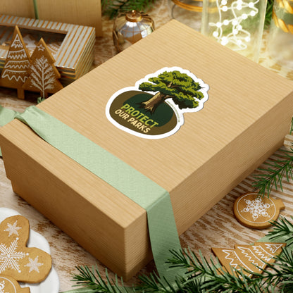Green Tree Protect Our Parks Sticker (4 sizes)