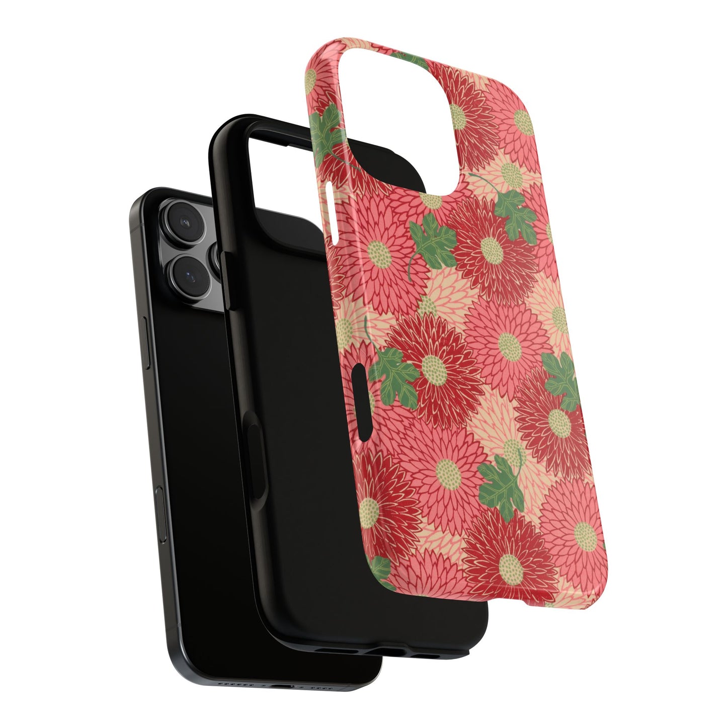 Pink Chrysanthemums Vintage iPhone Case