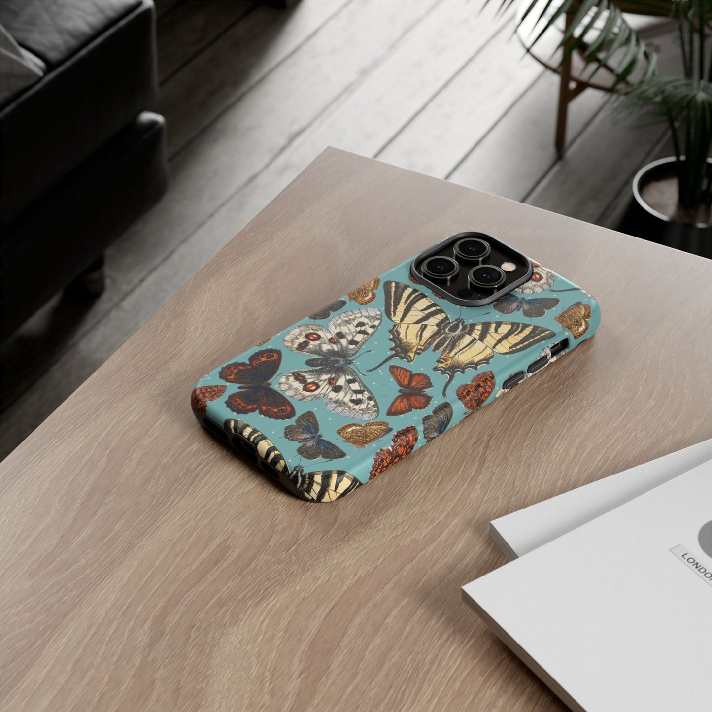 Butterflies Vintage Illustration iPhone Case