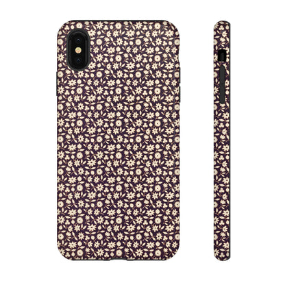 Coffee and Cream Vintage Floral Pattern iPhone Case