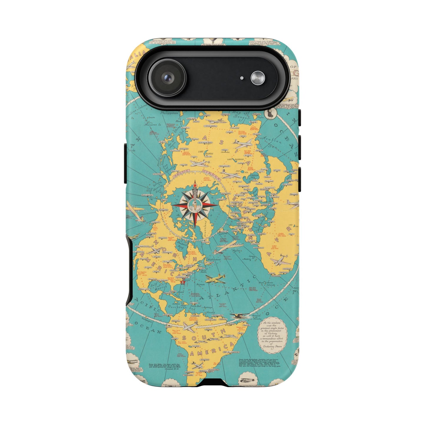 Map of Flying Retro iPhone Case