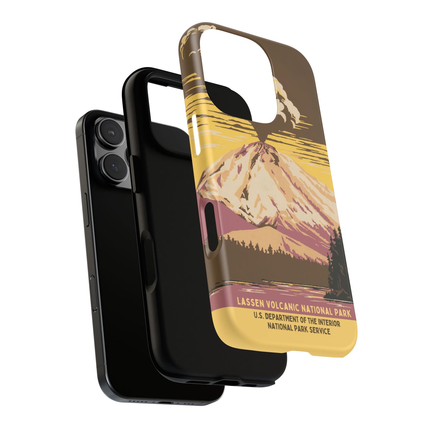 Lassen Volcanic National Park Retro iPhone Case