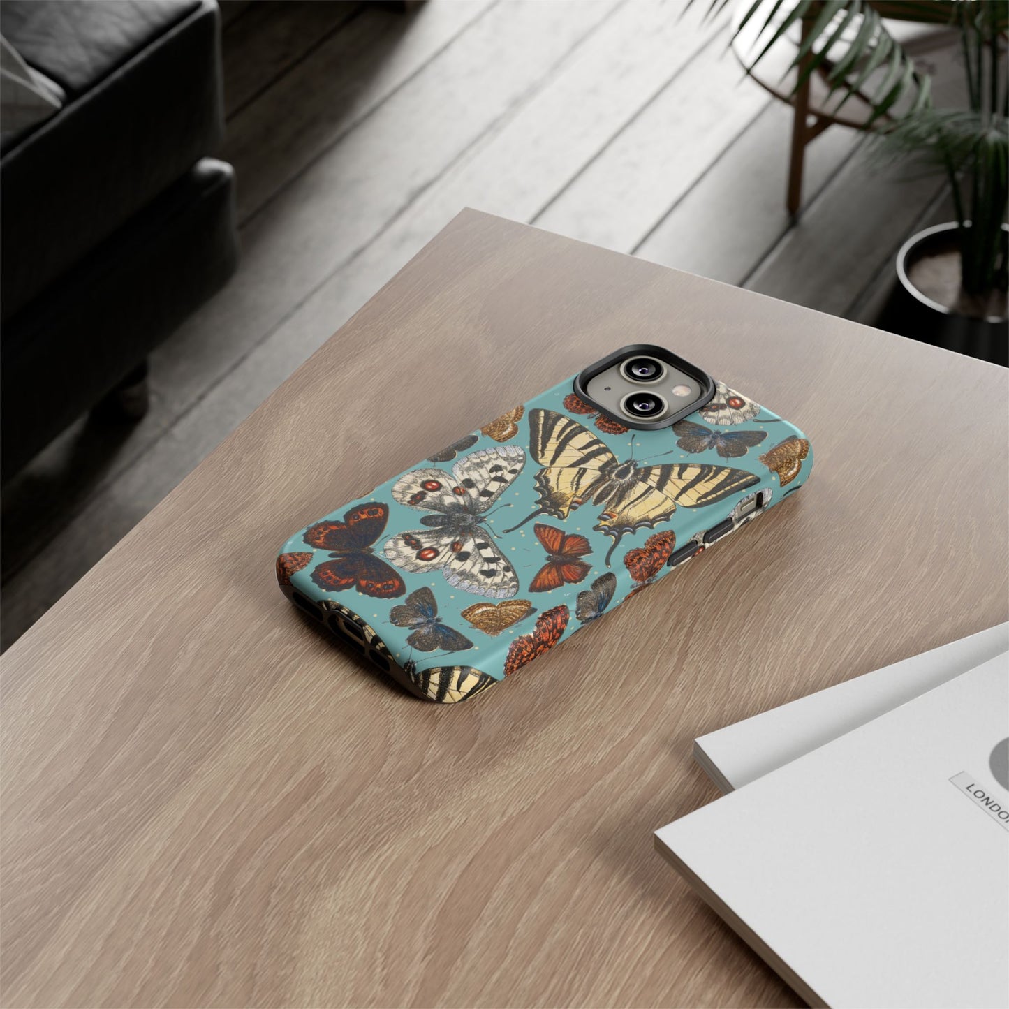 Butterflies Vintage Illustration iPhone Case