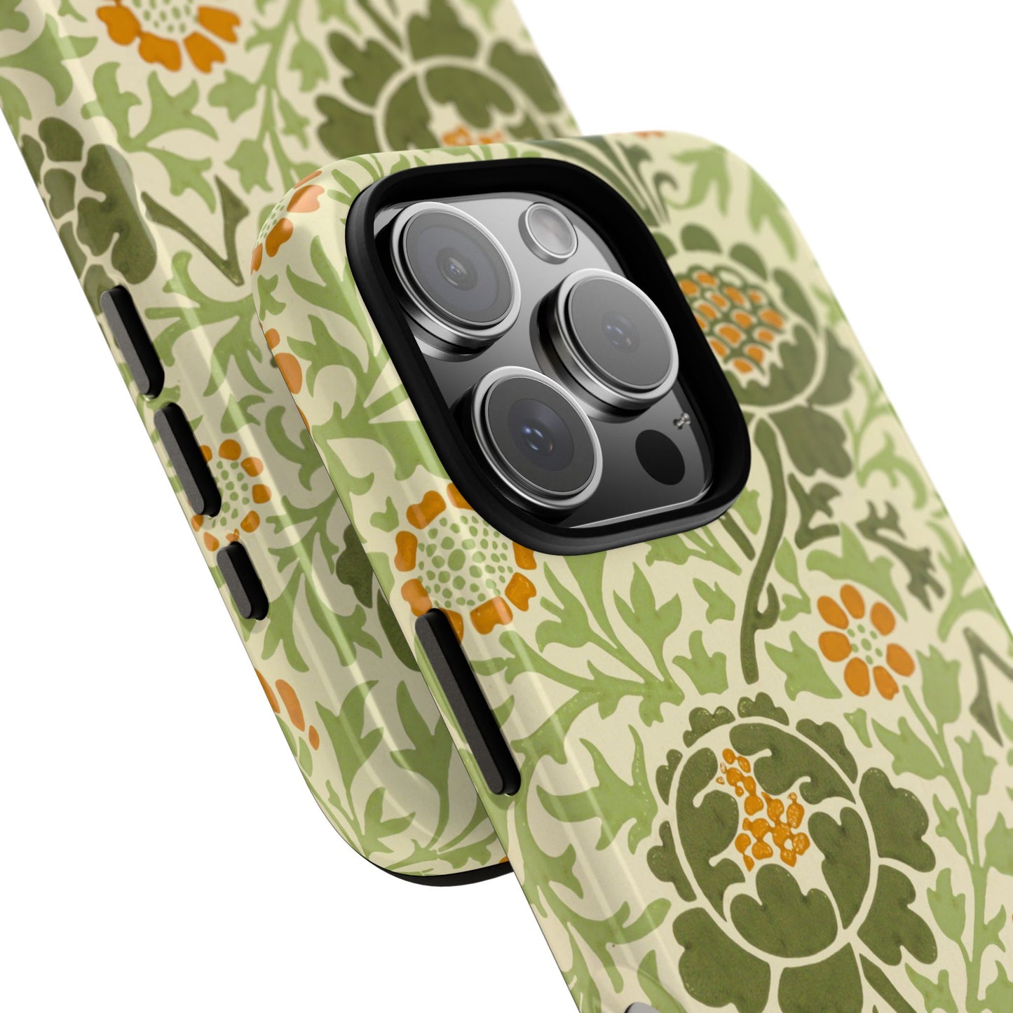Olive & Orange Vintage Botanical iPhone Case