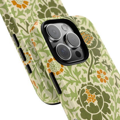 Olive & Orange Vintage Botanical iPhone Case