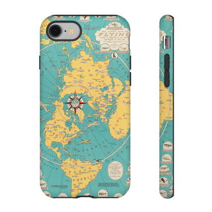 Map of Flying Retro iPhone Case