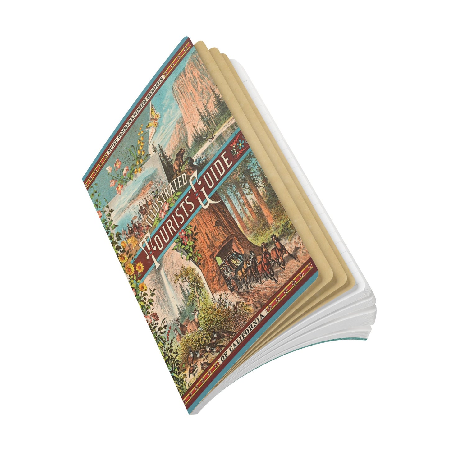 California Vintage Tourist Guide | Softcover Journal with Inside Illustrations