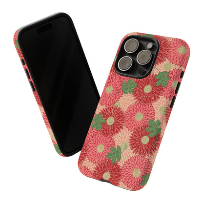 Pink Chrysanthemums Vintage iPhone Case
