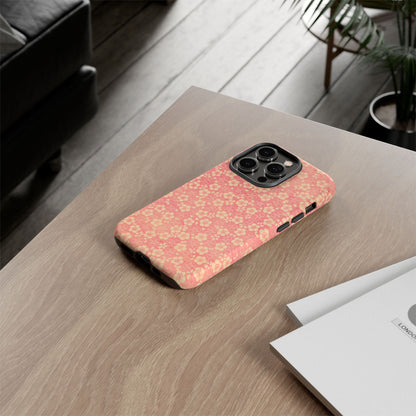 Pink Pattern Scattered Flowers iPhone Case