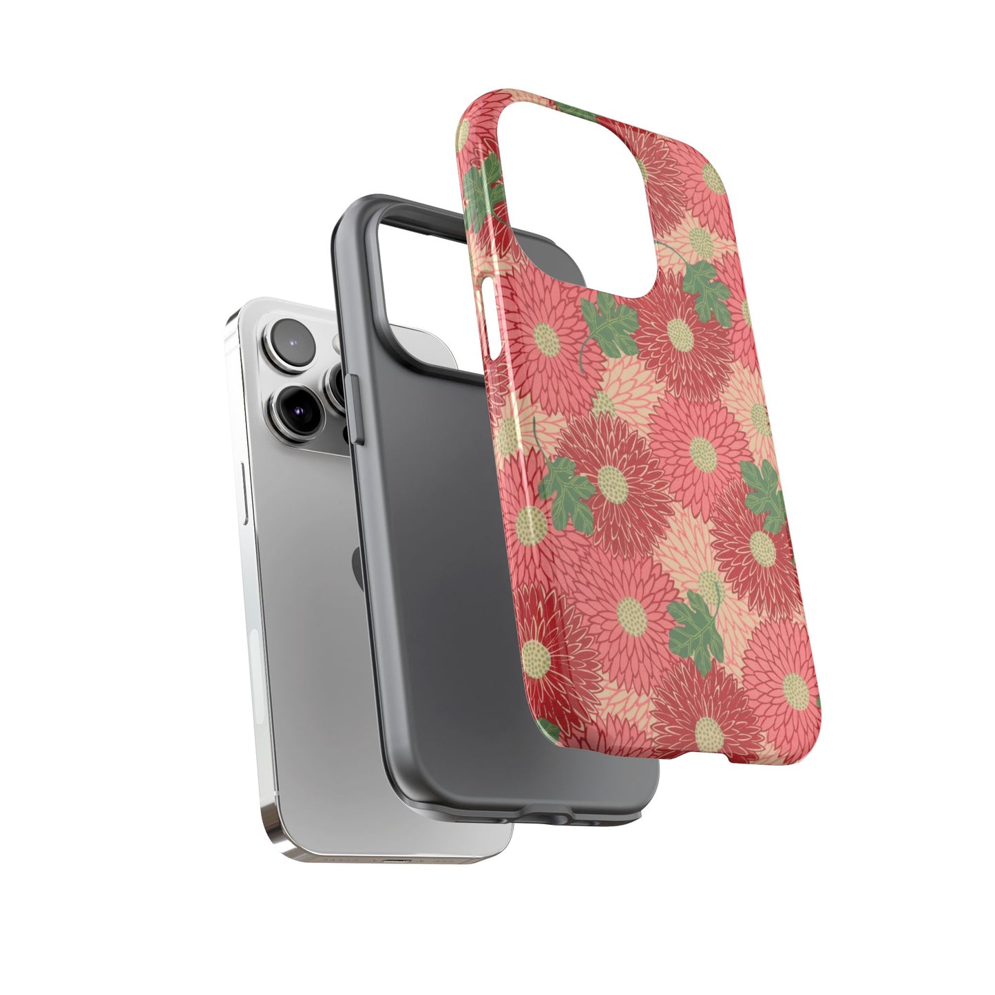 Pink Chrysanthemums Vintage iPhone Case