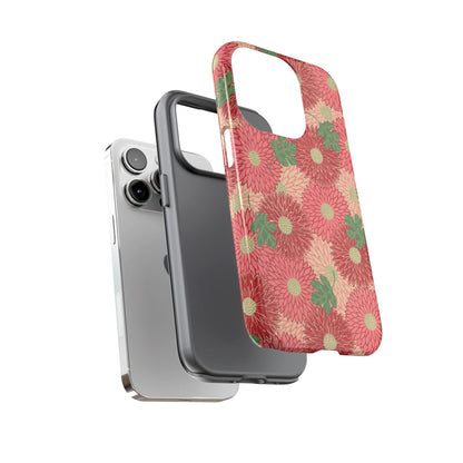 Pink Chrysanthemums Vintage iPhone Case