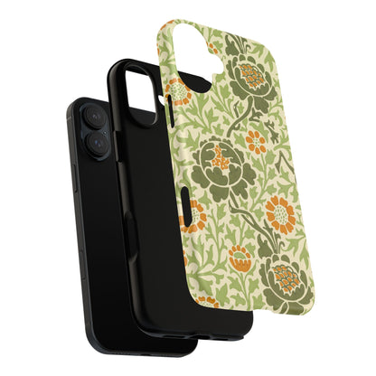 Olive & Orange Vintage Botanical iPhone Case