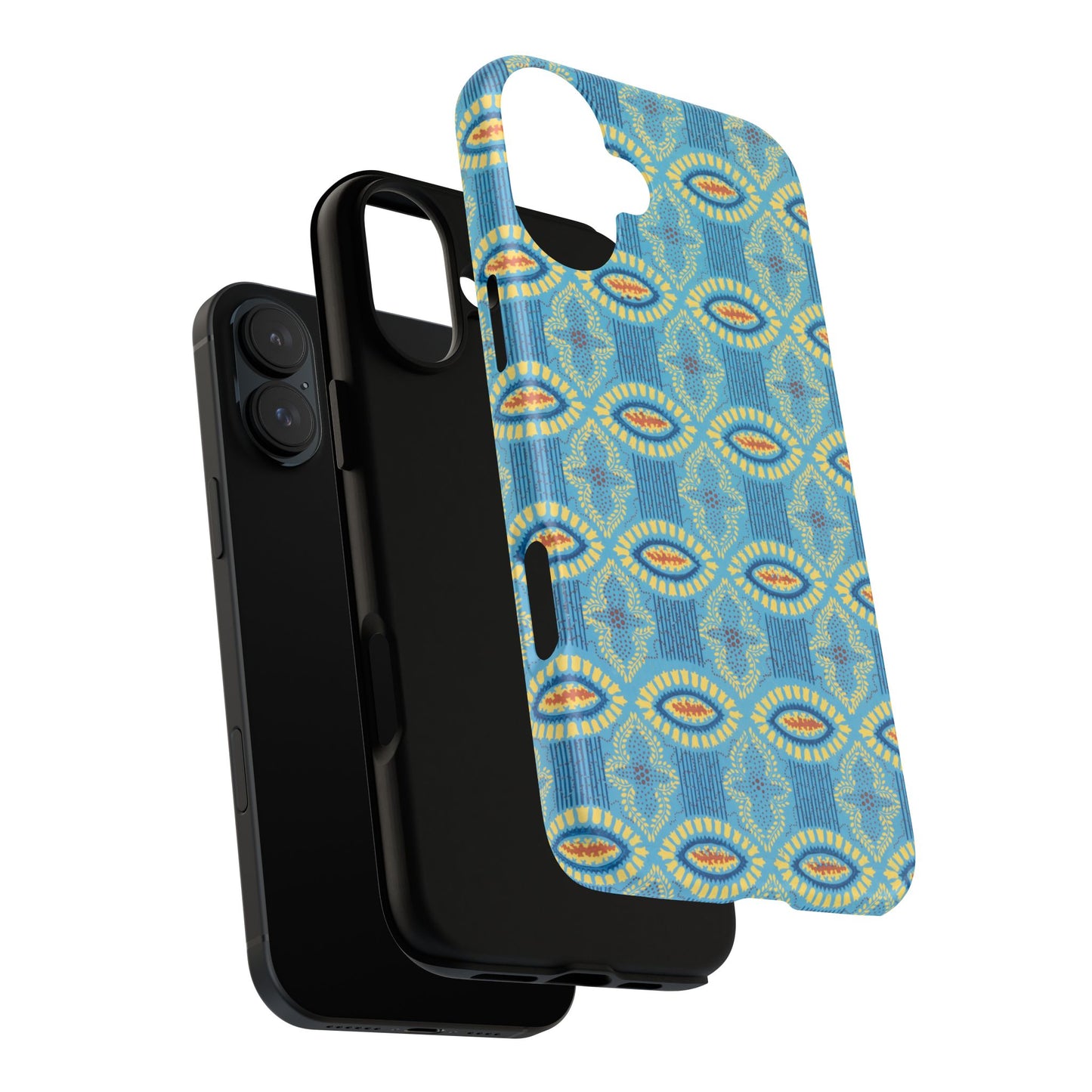 Turquoise Retro Geometric iPhone Case