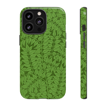 Antique Green Branch Pattern by William Morris iPhone Case