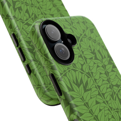 Antique Green Branch Pattern by William Morris iPhone Case