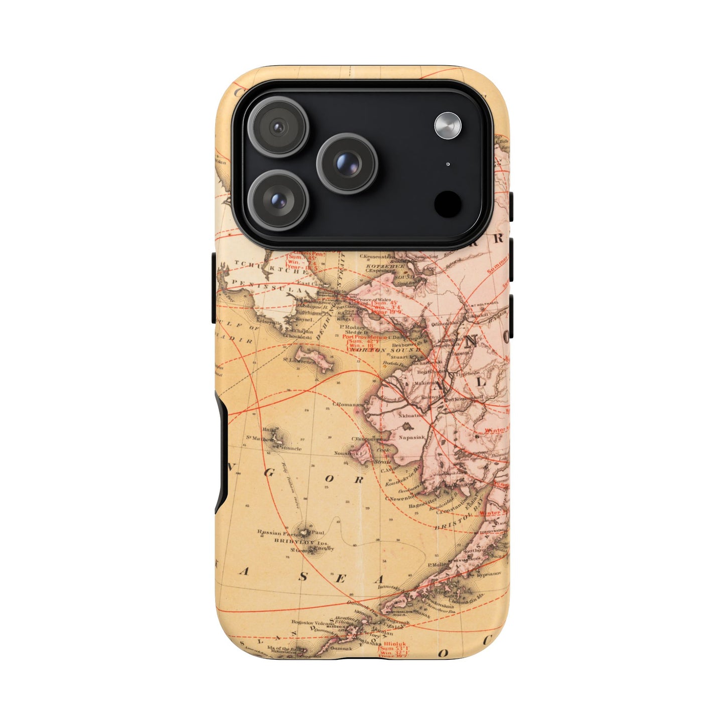 Alaska Territory Antique Map iPhone Case