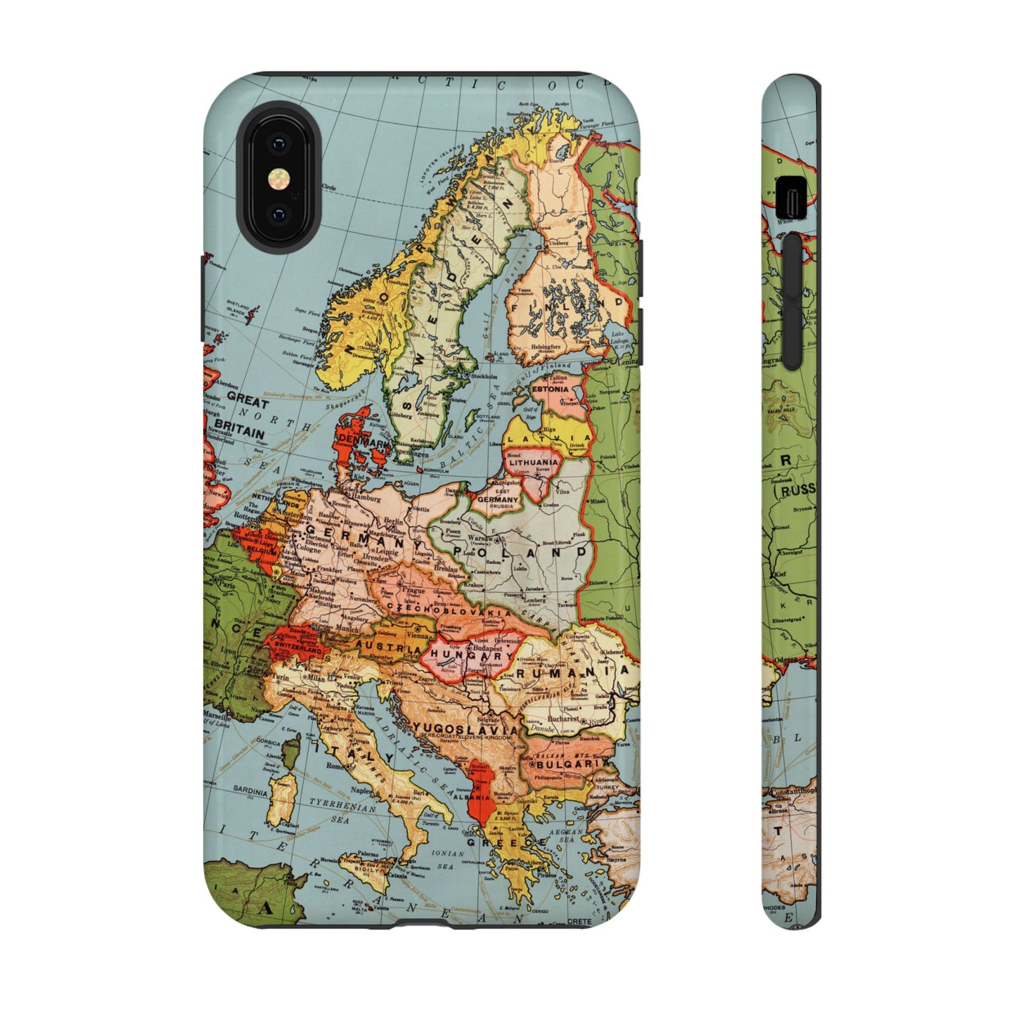 Wanderlust Vintage Map of Europe iPhone Case