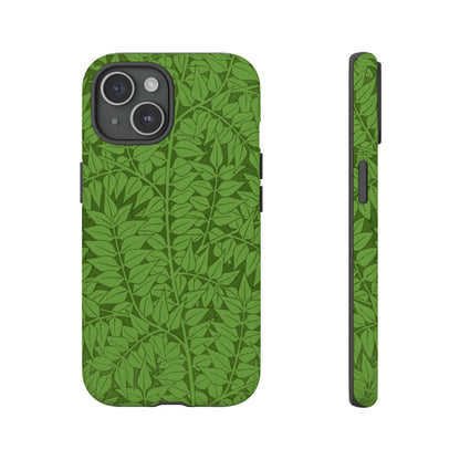 Antique Green Branch Pattern by William Morris iPhone Case