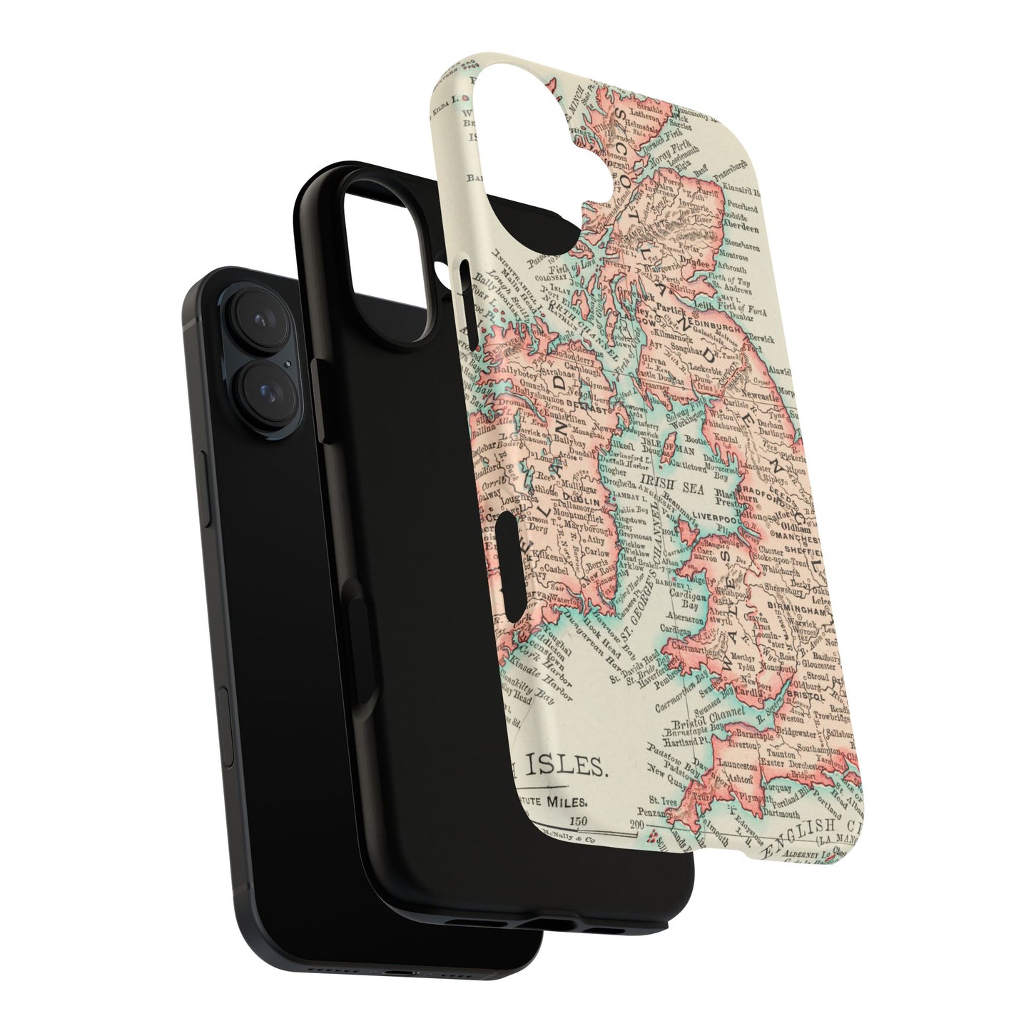 British Isles Vintage Map iPhone Case