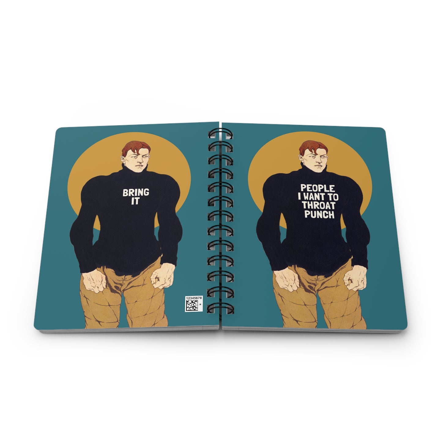 People I Want to Throat Punch | Retro Art Spiral Notebook