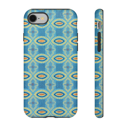 Turquoise Retro Geometric iPhone Case