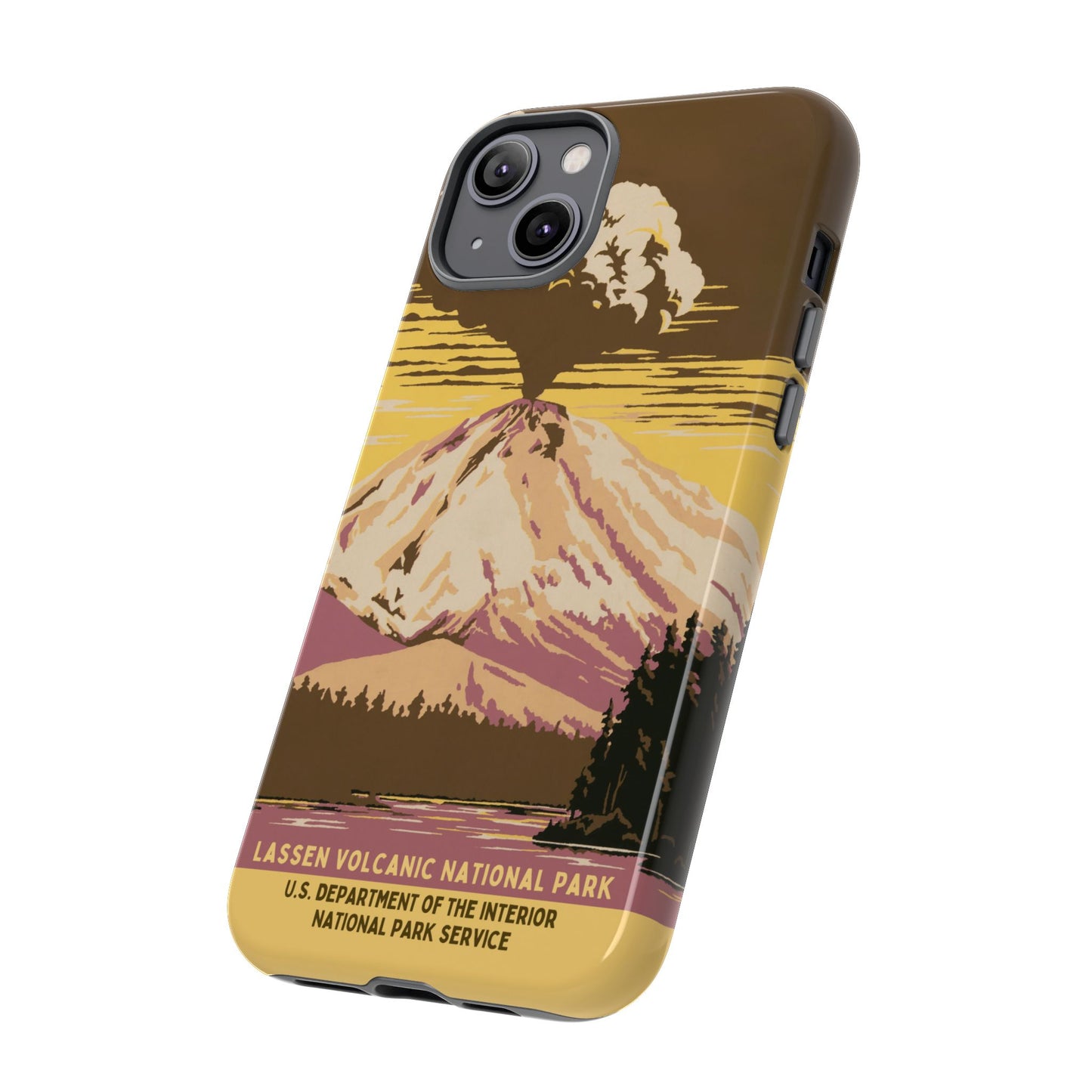 Lassen Volcanic National Park Retro iPhone Case