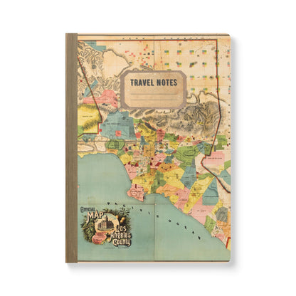Los Angeles County Vintage Map | Softcover Travel Journal with Inside Illustrations