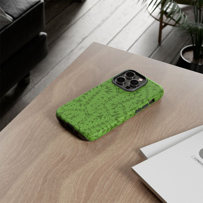 Antique Green Branch Pattern by William Morris iPhone Case