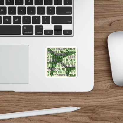 Green Retro Aviation Alphabet Sticker :: All-Weather, Water-Resistant Vinyl (5 sizes)