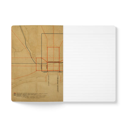 Chicago Nationalities Vintage Map | Softcover Notebook with Inside Maps