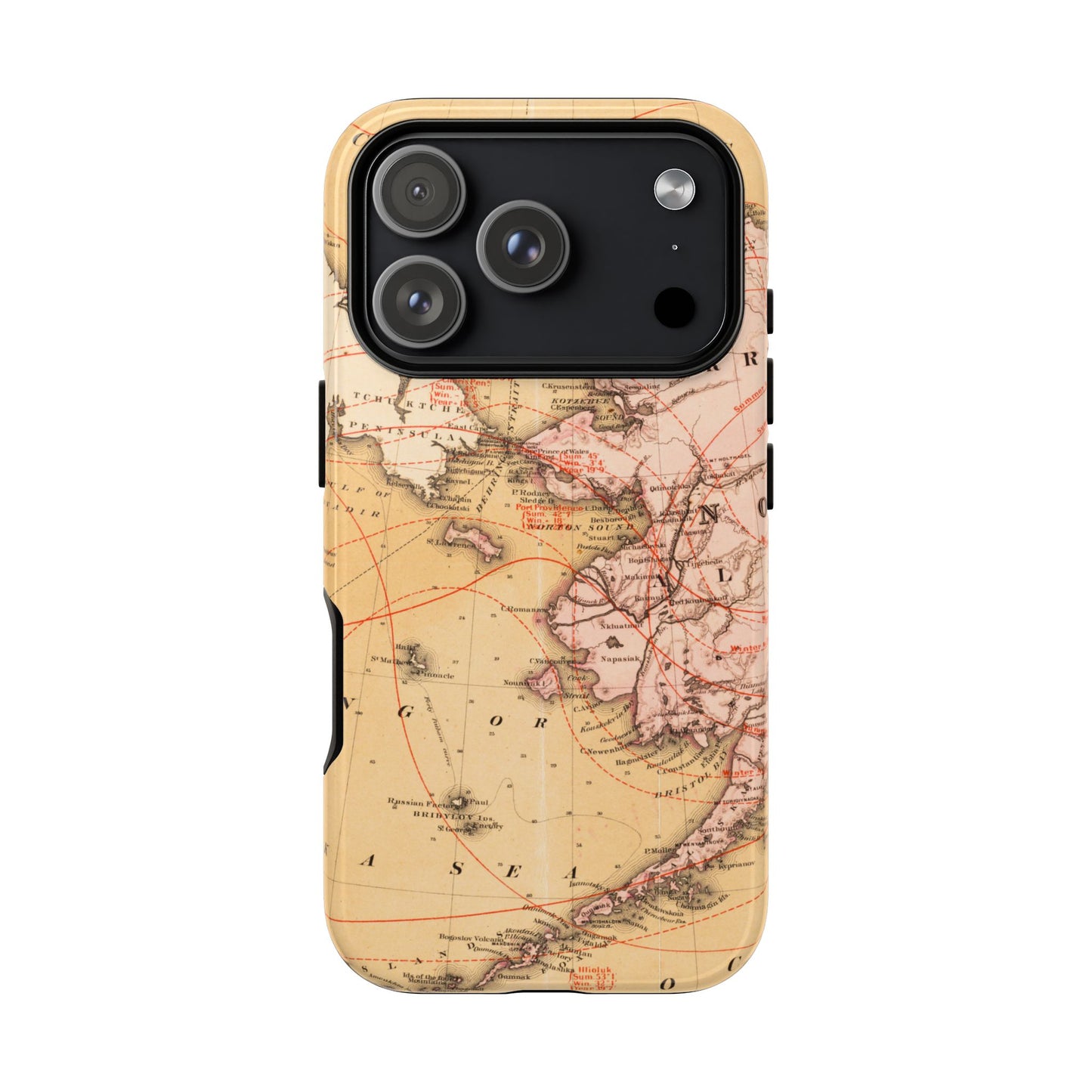 Alaska Territory Antique Map iPhone Case