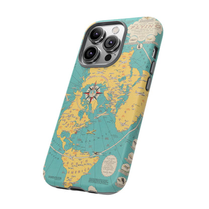 Map of Flying Retro iPhone Case