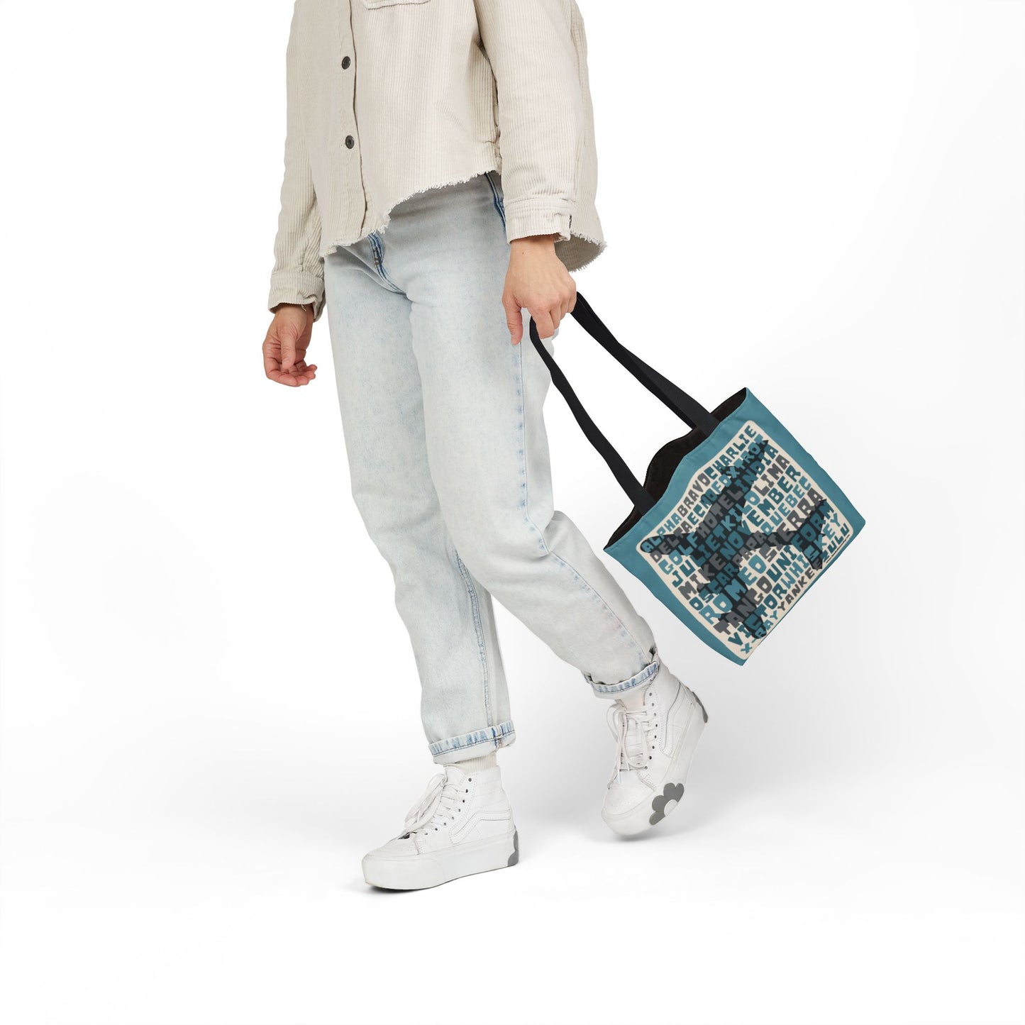 Blue Aviation Alphabet Tote Bag (3 sizes)