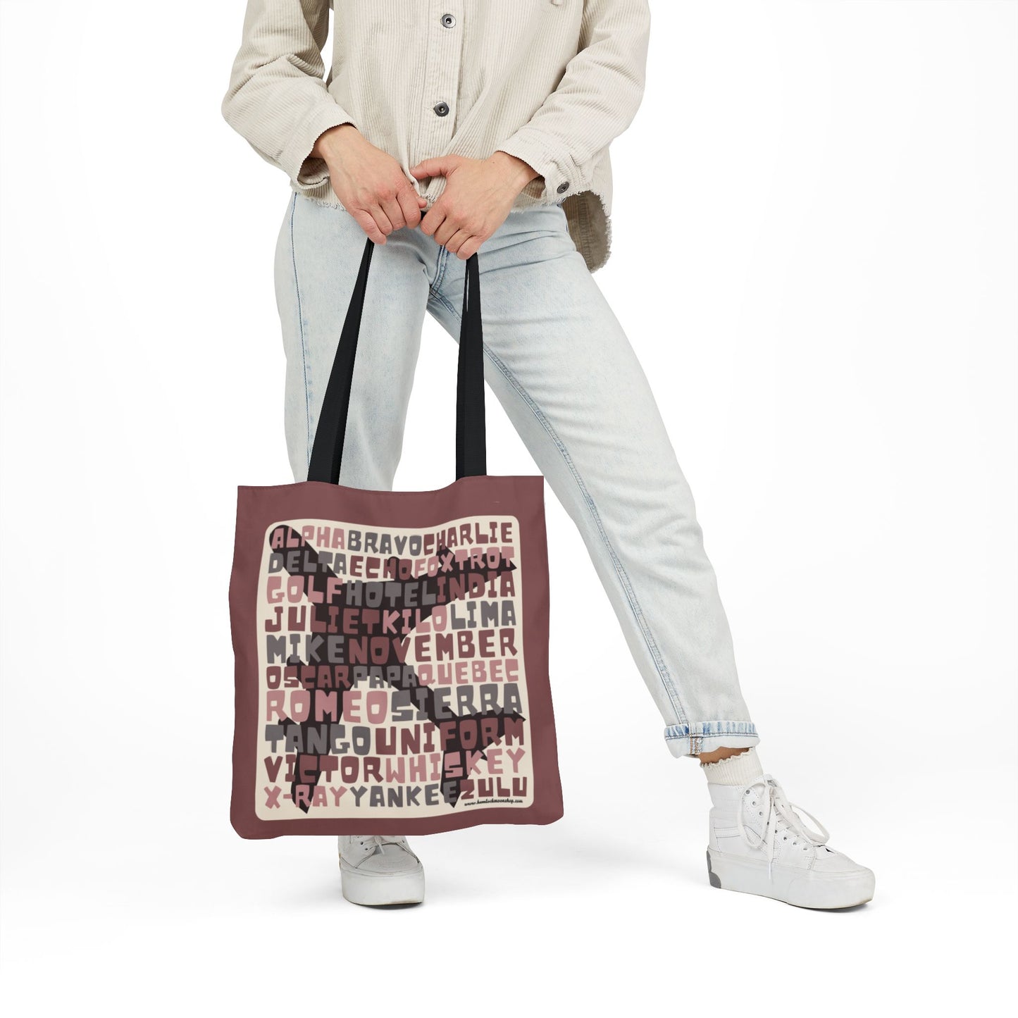 Pink Aviation Alphabet Tote Bag (3 sizes)
