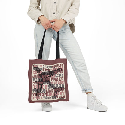 Pink Aviation Alphabet Tote Bag (3 sizes)