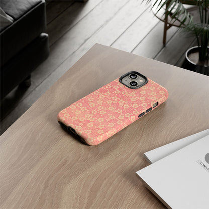 Pink Pattern Scattered Flowers iPhone Case