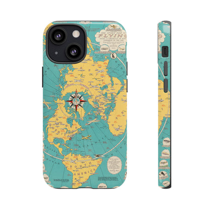 Map of Flying Retro iPhone Case