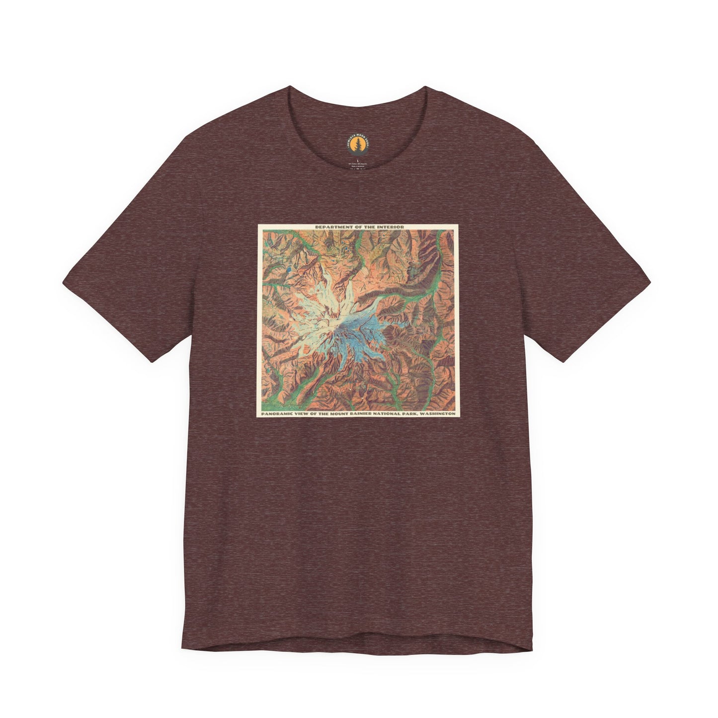 Mount Rainier Vintage Map Tee