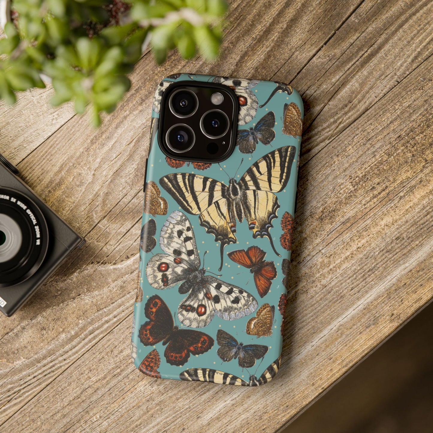 Butterflies Vintage Illustration iPhone Case