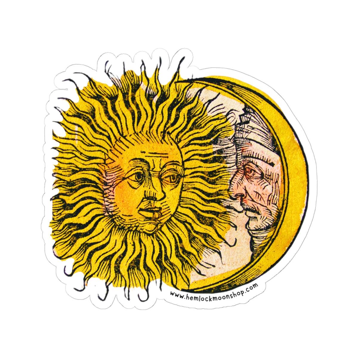Sun and Moon sticker (4 sizes)