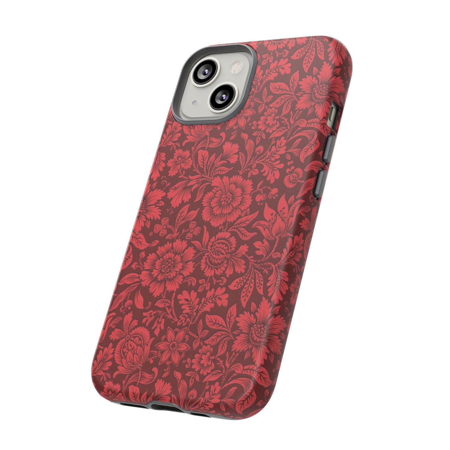 Vintage Crimson Floral Botanical iPhone Case