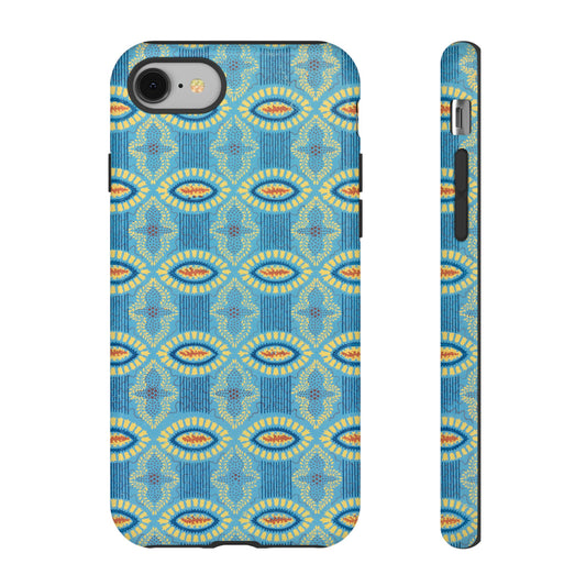 Turquoise Retro Geometric iPhone Case