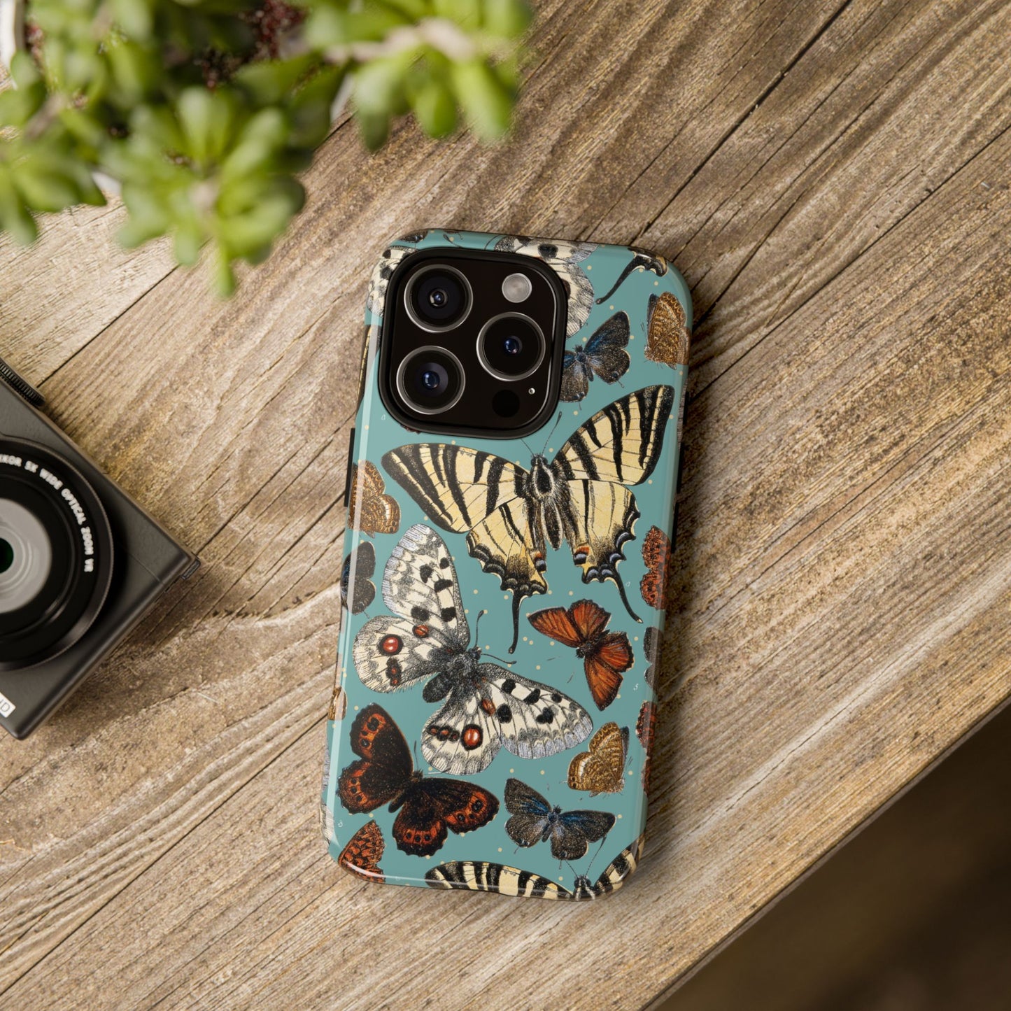 Butterflies Vintage Illustration iPhone Case