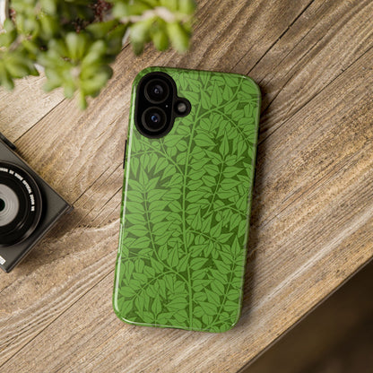 Antique Green Branch Pattern by William Morris iPhone Case