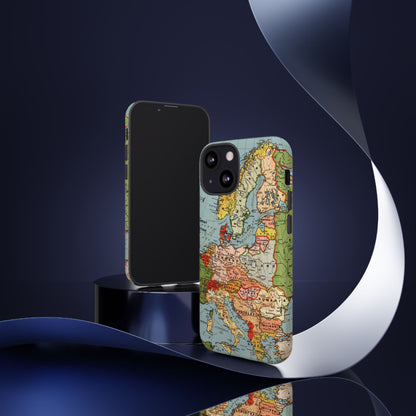 Wanderlust Vintage Map of Europe iPhone Case