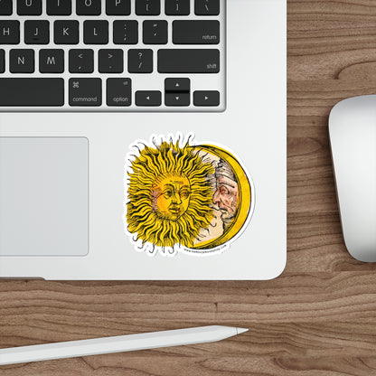 Sun and Moon Sticker :: All-Weather, Water-Resistant Vinyl (5 sizes)